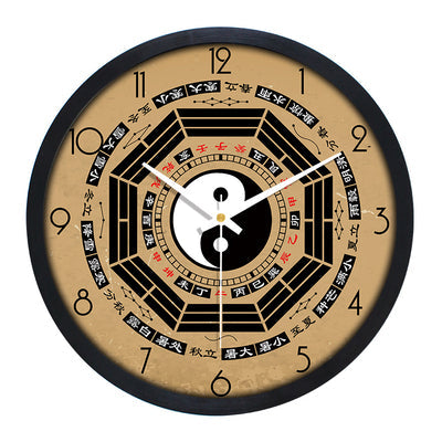 Chinese TCM Style Wall Clocks 10 Inches Ba Gua Clock H320 For Tai Chi Yoga Acupuncture Massage Lover