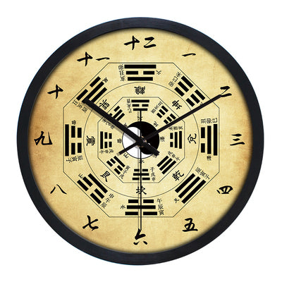 Chinese TCM Style Wall Clocks 10 Inches Ba Gua Clock H324 For Tai Chi Yoga Acupuncture Massage Lover-Health Wisdom™