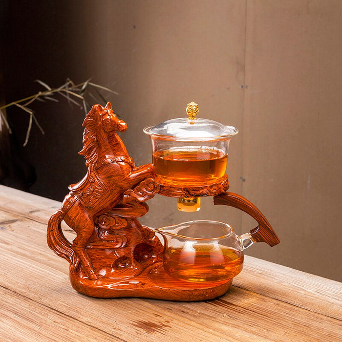 Creative Automatic Teapot Tea Infuser Magnetic Water Diversion Heat-resistant Kungfu Tea Drinking Chinese Glass Tea Set Tea Make-Health Wisdom™