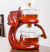 Creative Automatic Teapot Tea Infuser Tea Make Magnetic Water Diversion Heat-resistant Kungfu Tea Drinking Chinese Glass Tea Set