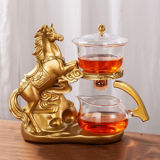 Creative Glass Tea Set Automatic Teapot Tea Infuser Magnetic Water Diversion Heat-resistant Kungfu Tea Drinking Tea Make