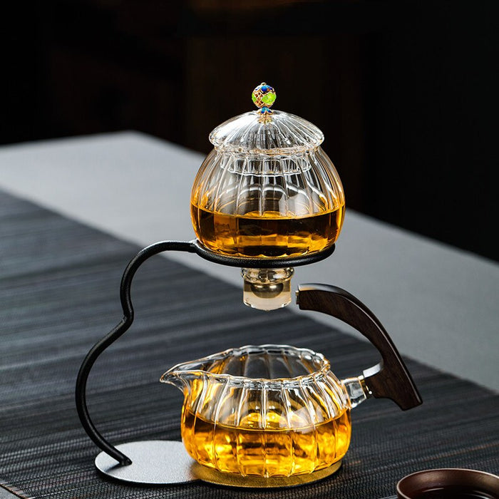 Creative Heat-resistant Teapot Glass Automatic Tea Making Pu&#39;er Scented Kung Fu tea Tea Set Infuser Drinking Tea Maker