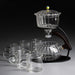 Creative Silver Inlaid Semi-automatic Tea Set Heat-resistant Glass Kung Fu Tea Set Teapot Teacup