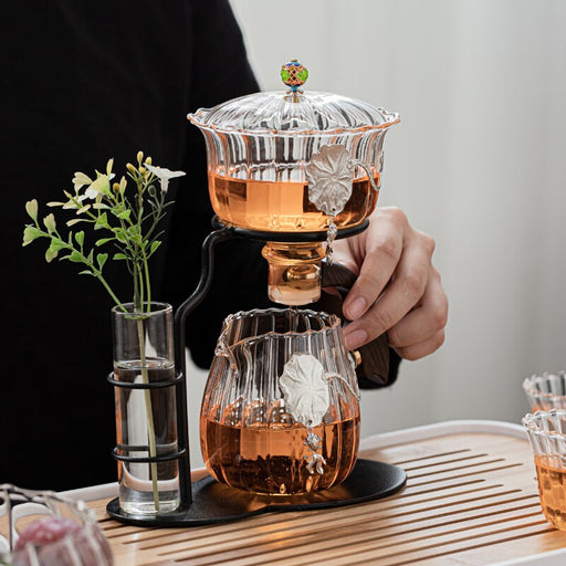 Creative Teapot Glass Automatic Tea Making Household Puer Scented Kung Fu Tea Set Infuser Drinking Tea Maker Heat-resistant
