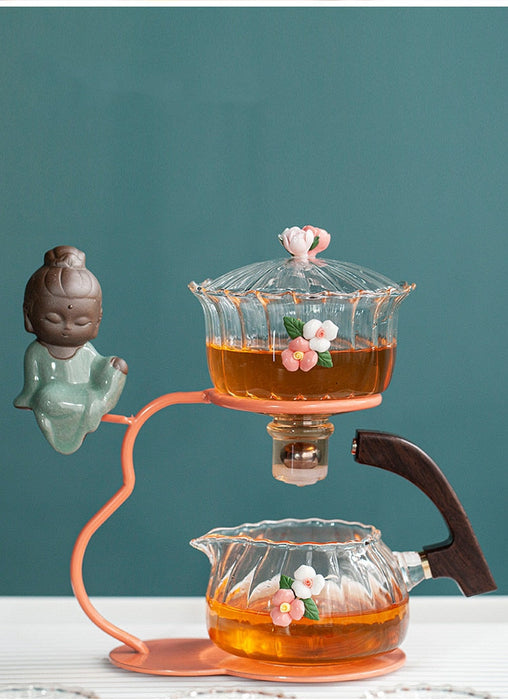 Creative Teapot Glass Automatic Tea Making Household Puer Scented Kung Fu tea Tea Set Infuser Drinking Tea Maker-Health Wisdom™