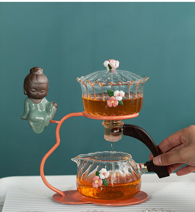 Creative Teapot Glass Automatic Tea Making Household Puer Scented Kung Fu tea Tea Set Infuser Drinking Tea Maker