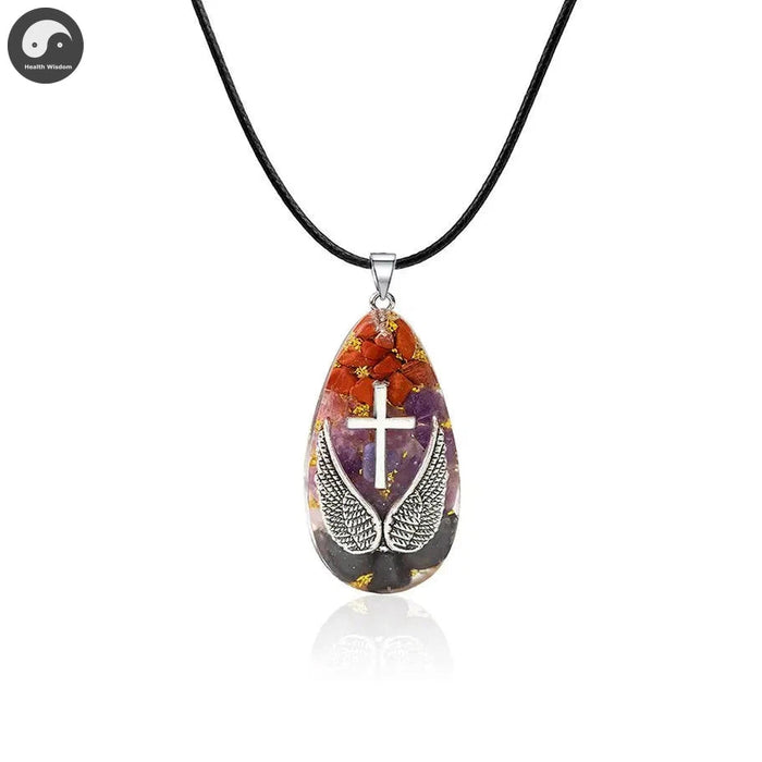 Online Buy Cross And Wings Necklace Orgone Pendant Amulet Jewelry For ...