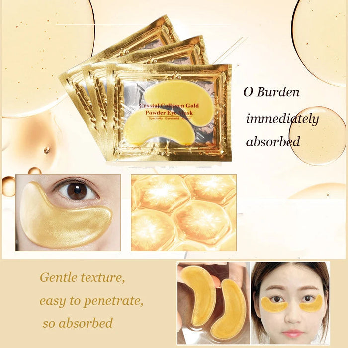 Crystal Collagen Gold Eye Mask Anti Wrinkles Dark Circles Removal Eye Patches Beauty Antu-aging Eyes Skin Care Korean Cosmetics-Health Wisdom™