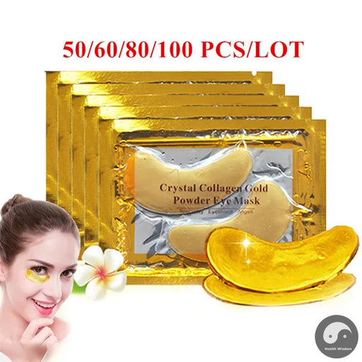 Crystal Collagen Gold Eye Mask Anti Wrinkles Dark Circles Removal Eye Patches Beauty Antu-aging Eyes Skin Care Korean Cosmetics-Health Wisdom™