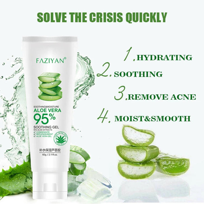 Deep hydration Face Cream Acne Treatment Fade Scars Skincare Aloe Vera Gel Repair After Sunburn Sooth Skin Face Moisturizer 60g-Health Wisdom™