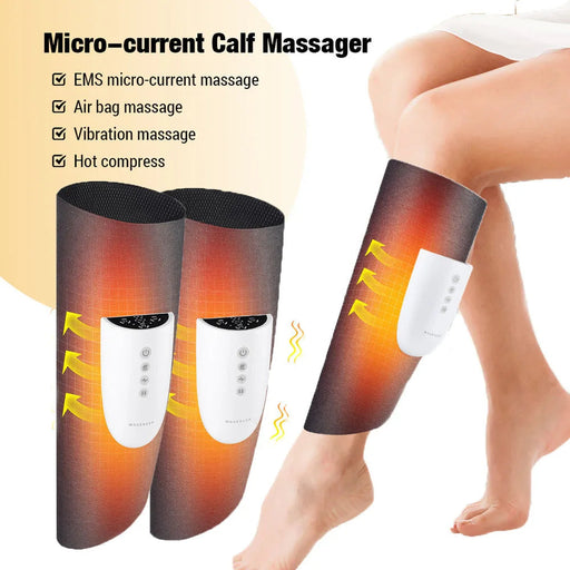 EMS 360° Calf Thigh Heated Massager Leg Air Pressotherapy Foot Muscle Rehabilitation Physiotherapy Circulation Sanguine Jambe