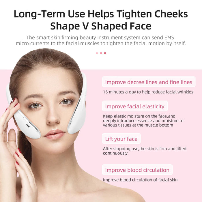 EMS Facial Lifting Device Double Chin Reducer Face Slimming Shaping Microcurrent Led Therapy Devices Neck Massager V Line Lift