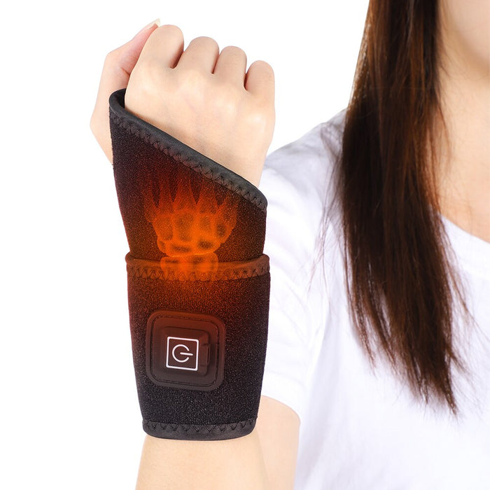 Electric Far Infrared Heating Wrist Brace Support for Arthritis Pain Relief Hand Tendinitis Wormwood Therapy Heated Wristband-Health Wisdom™