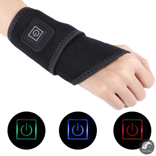 Electric Far Infrared Heating Wrist Brace Support for Arthritis Pain Relief Hand Tendinitis Wormwood Therapy Heated Wristband-Health Wisdom™