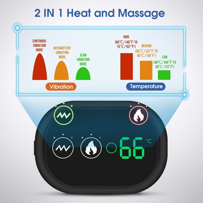 Electric Heating Shoulder Brace LED Display Vibration Shoulder Massage Support Belt Strap For Arthritis Joint Injury Pain Relief-Health Wisdom™