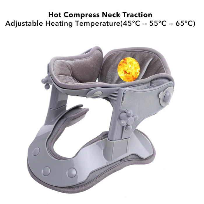 Electric Infrared Heating Neck Cervical Collar Support Hot Compression Adjust Spine Brace Chiropractic Pain Relief-Health Wisdom™