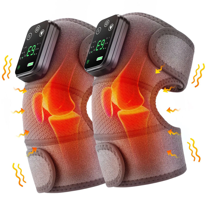 Eletric Heating Knee Massage Instrument Vibrator Knee Pad Joint Physiotherapy for Osteoarthritis Pain Relief Elbow Leg Arthritis