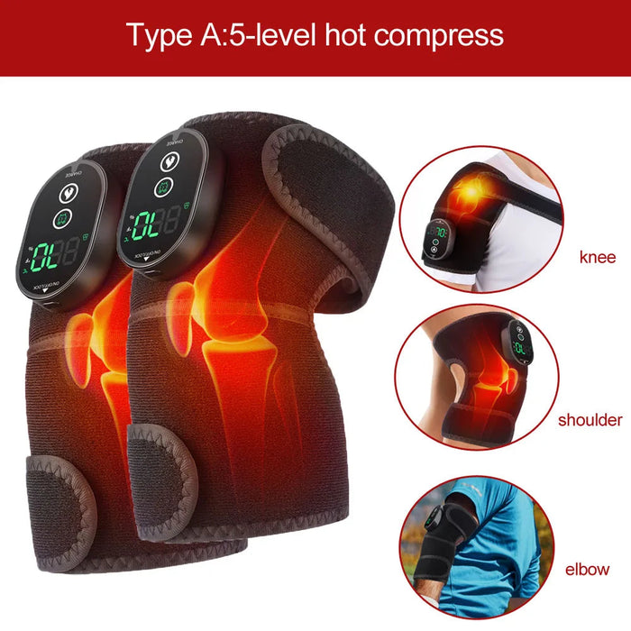 Eletric Heating Knee Pads Shoulder Protection for Joint Pain 40-70℃ Hot Compress Physiotherapy Blood Circulation Rehabilitation