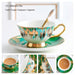 Europe Bone China Coffee Cup Saucer Spoon Set 200ml Luxury Ceramic Mug Top-grade Porcelain Tea Cup Cafe Teaware Party Drinkware-Health Wisdom™