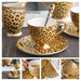Europe Bone China Coffee Cup Saucer Spoon Set 200ml Luxury Ceramic Mug Top-grade Porcelain Tea Cup Cafe Teaware Party Drinkware