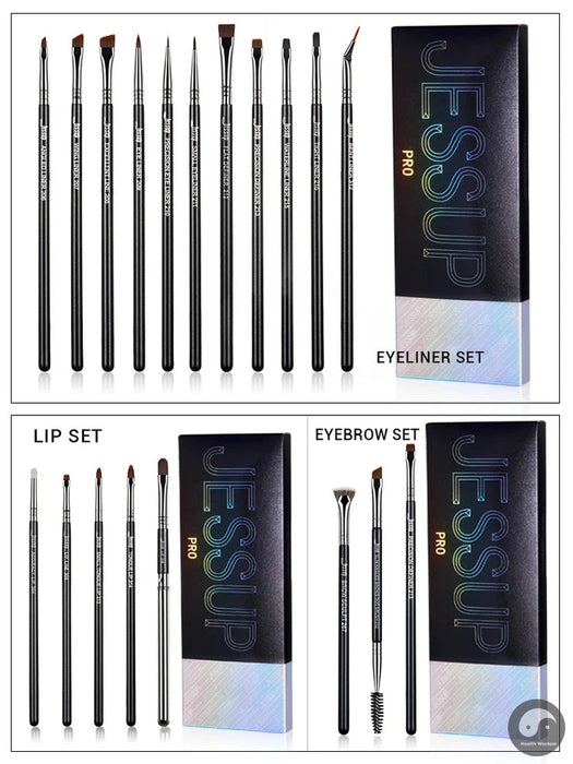 Eyeliner Brushes set,11pcs Pro Eyeliner Brushes,Tapered Angled Flat Ultra Fine Precision Eye Makeup brushes set T324