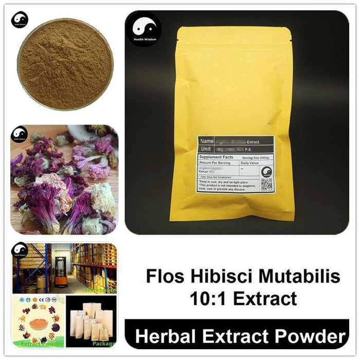 Flos Hibisci Mutabilis Extract Powder, Cottonrose Hibiscus Flower P.E. 10:1, Mu Fu Rong Hua-Health Wisdom™