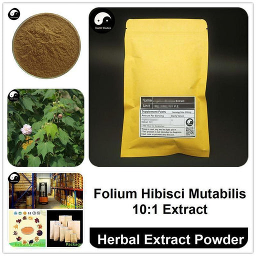 Folium Hibisci Mutabilis Extract Powder, Cottonrose Hibiscus Leaf P.E. 10:1, Mu Fu Rong Ye-Health Wisdom™
