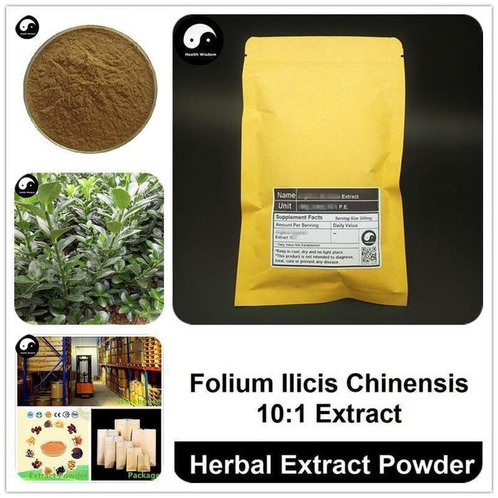 Folium Ilicis Chinensis Extract Powder, Purpleflower Holly Leaf P.E. 10:1, Si Ji Qing