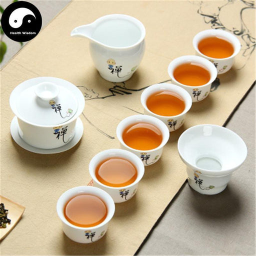Full Kungfu Gaiwan tea Set With 6 Cups 禅