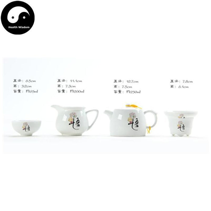 Full Kungfu Gaiwan tea Set With 6 Cups 悟