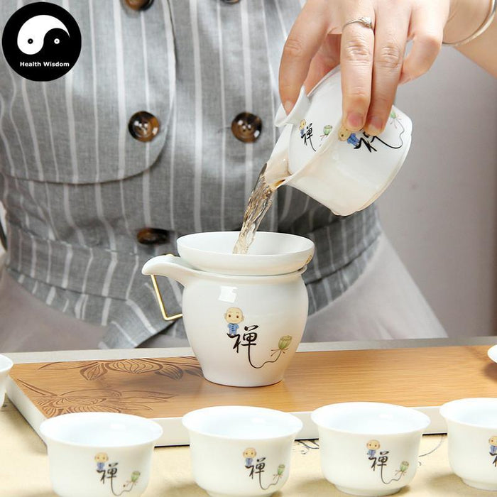 Full Kungfu Teapot Set With 6 Tea Cups 空-Health Wisdom™