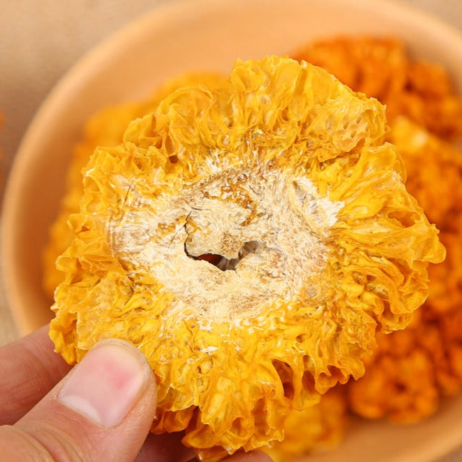 Fungi Huang Jin Er 黄金耳, Naematelia Aurantialba, Gold Mushroom For Soup Food-Health Wisdom™