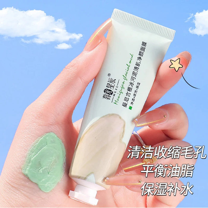 Glacier Mud Face Mask Deep Cleansing Moisturizing Pores Shrink Cream Masks For Beauty Face Care Traveling Apply Mud Facial Mask-Health Wisdom™