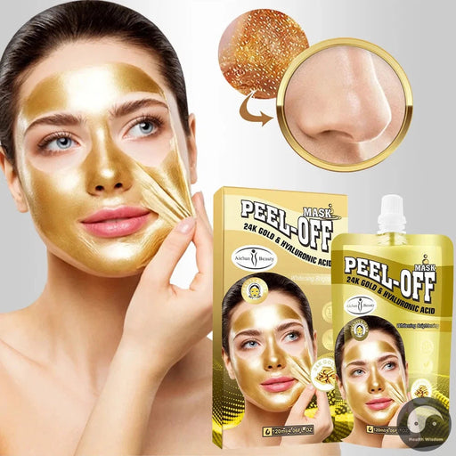 Gold Hyaluronic Acid Tearing Mask Peel-off Masks Blackhead Remove Acne treatment Anti-wrinkle Moisturizing Peeling Face Mask