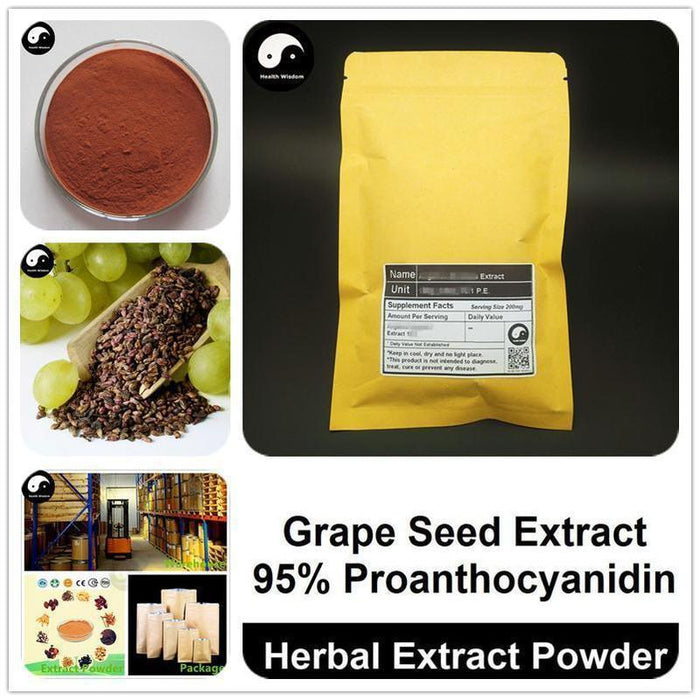 Grape Seed Extract Powder, 95% Proanthocyanidin (OPC)-Health Wisdom™