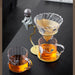 Hand Brewed Coffee Filter Set With Two Glass Coffee Cups Hand Brewing Pots Coffee Pour Over Coffee Kettle Pot Dripper Stand Cup-Health Wisdom™