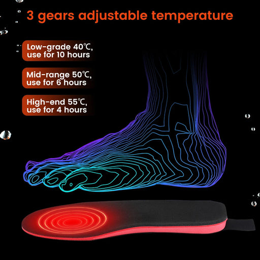 Heated Insoles 2100mAh Electric Foot Warmer Hot Compress Remote Control 3-speed Shoes Pads For Skiing Winter Outdoor-Health Wisdom™