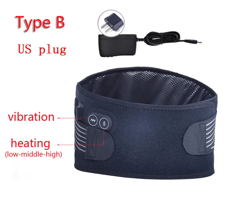 Heating Massage Belt Decompression Lumbar Back Waist Massager Support Vibration Physiotherapy Spine Protect Pain Relief