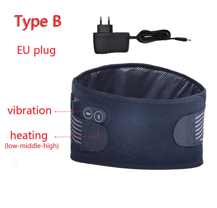 Heating Massage Belt Decompression Lumbar Back Waist Massager Support Vibration Physiotherapy Spine Protect Pain Relief-Health Wisdom™