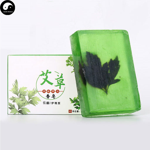 Herba Perfumed Soap Wormwood Extract Mugwort Scented Beauty Skin Care Ai Cao Herb Soap-Health Wisdom™