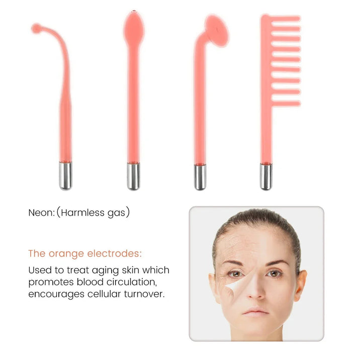 High Frequency Electrode Wand Machine Handheld Skin Tightening Acne Spot Wrinkles Remover Beauty Therapy Puffy Eyes Facial Care-Health Wisdom™