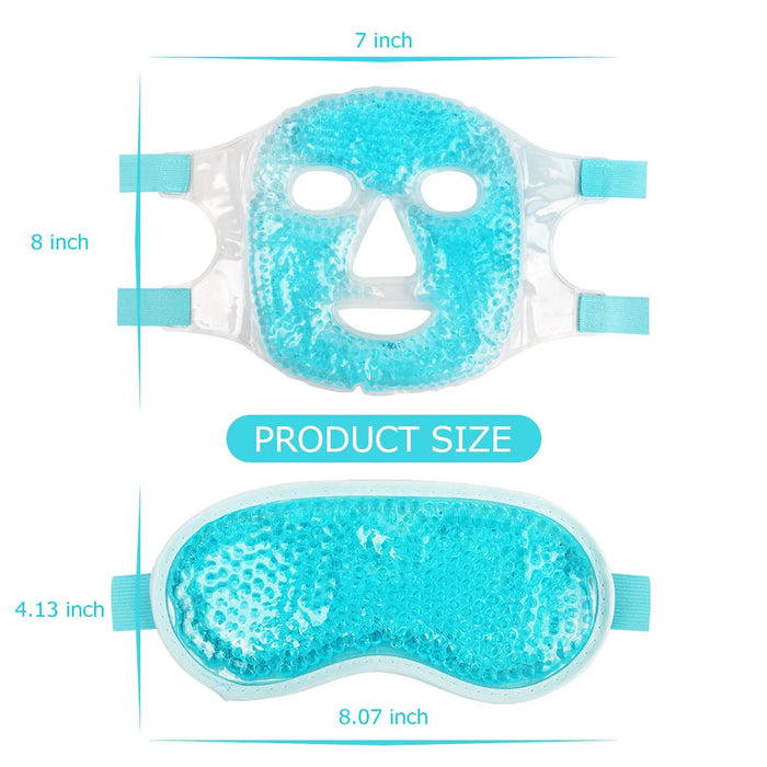 Ice Gel Mask Anti Aging Wrinkle Removal Relieve Fatigue Skin Firming Spa Hot Compress Cold Therapy Ice Pack Cooling Massage Tool
