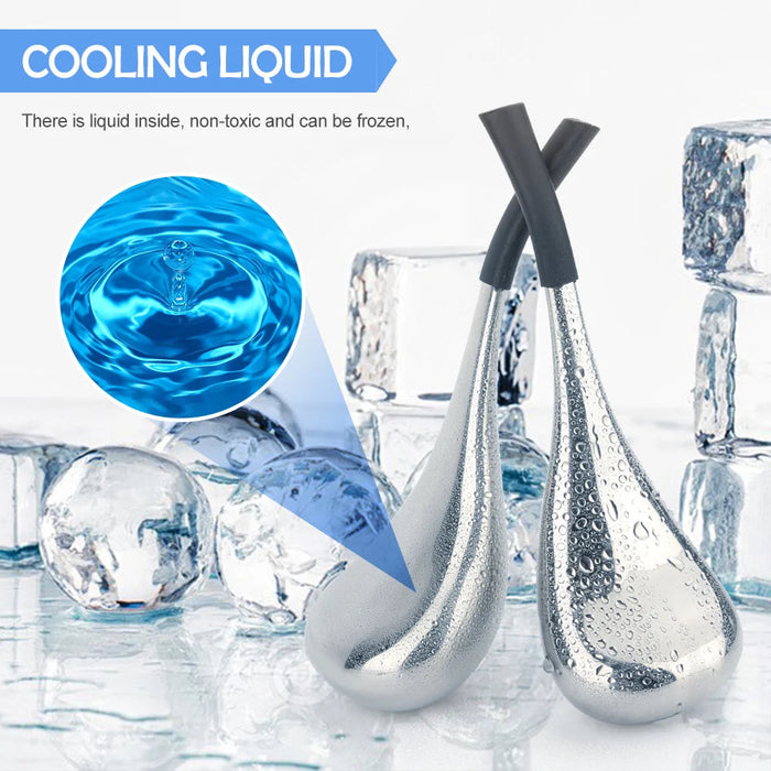 Ice Globes Spoon Massager Facial Skin Care Freeze Tool StainlessSteel Face Beauty Cryo Roller Cooling Massage Spa Ball for Women-Health Wisdom™