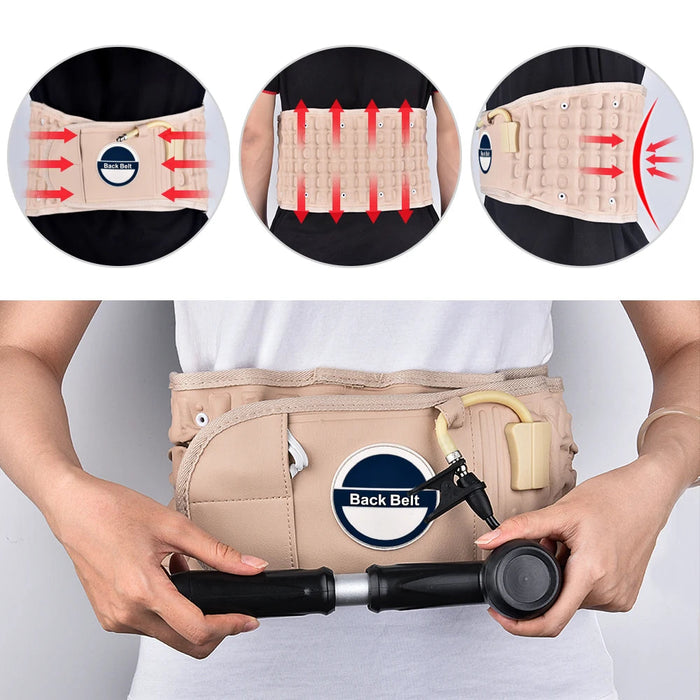 Inflate Lumbar Belt Back Pain Relief Pressotherapy Decompression Waist Airbag Support Disc Herniation Correct Lower Brace-Health Wisdom™