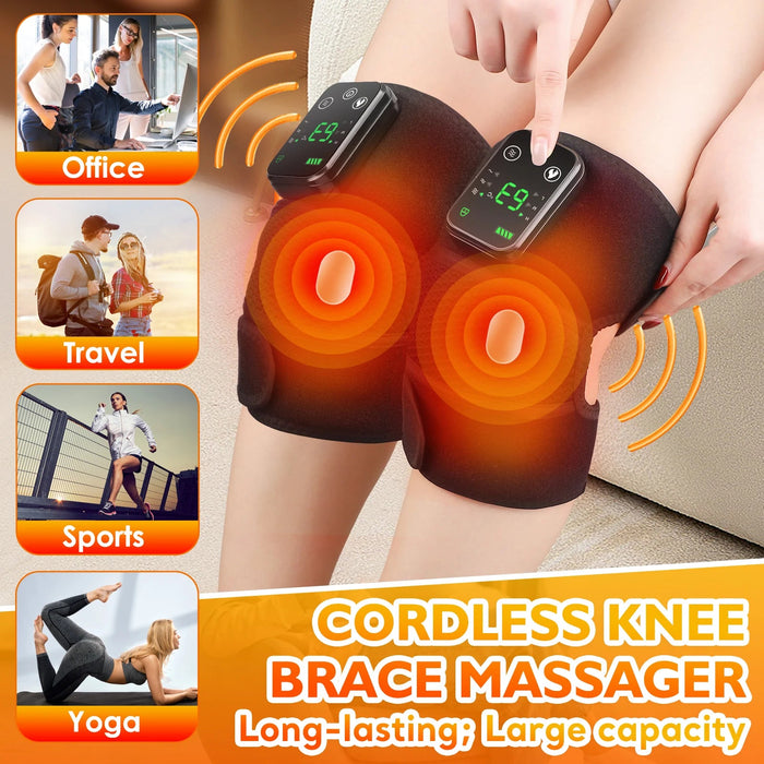 Knee Protection for Joint Pain Shoulder Elbow Massager Vibrador Knee Pads Arthritis Heated Physiotherapy Relaxation Treatment