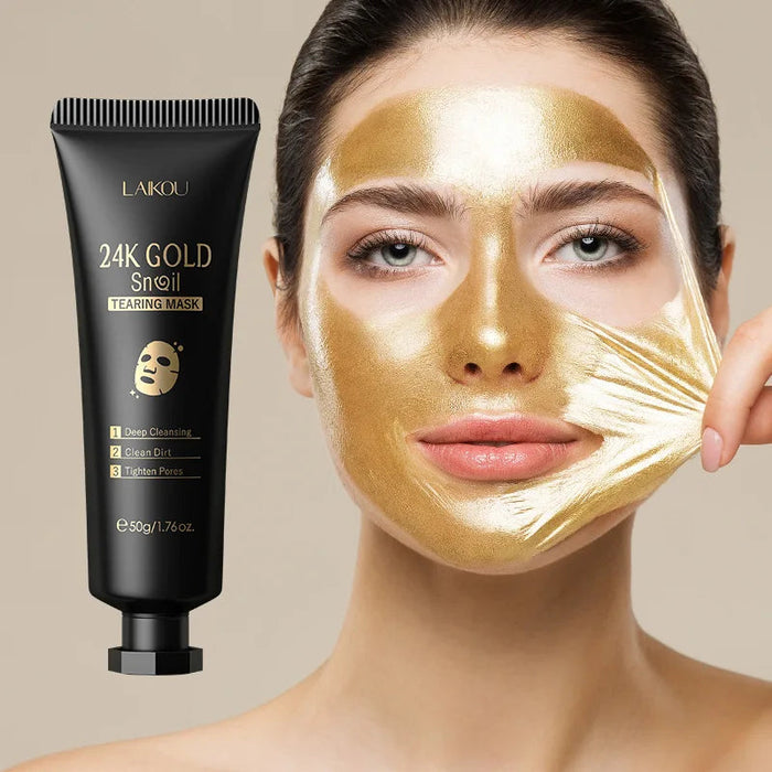 LAIKOU Sakura 24K Gold Peeling Face Mask Anti Wrinkle Whitening Acne Blackhead Removal Facial Tear Off Mask Skin Care Products-Health Wisdom™