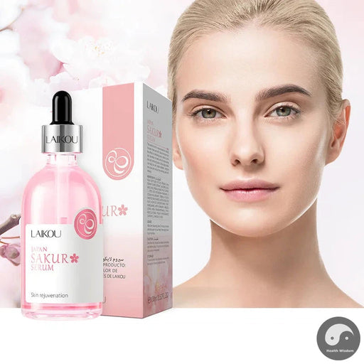 LAIKOU Sakura Face Serum 100ml Moisturizing Brightening Anti Wrinkle Anti-Aging Facial Essence Serum Face Skin Care Products-Health Wisdom™