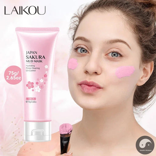 LAIKOU Sakura Facial Masks Mud Clay Face Mask skincare Moisturizing Nourishing Blackhead Removal Beauty Face Skin Care Products-Health Wisdom™