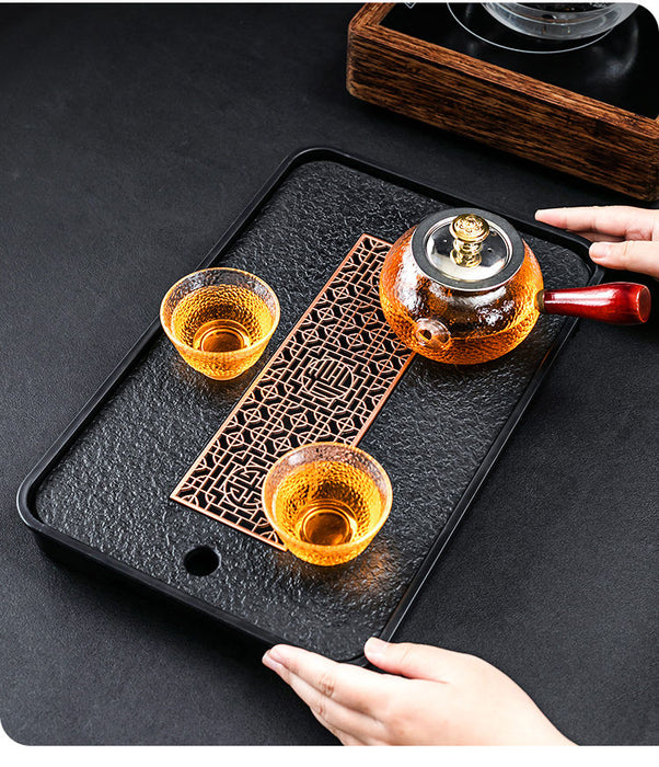Light Luxury Tea Table Tray High Quality Chinese Tea Tray Tea Set Board Drainage Water Storage Tea Board