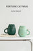Lucky Cat Mug Tea Mug Creative Ceramic Cup With Cover Filter Office Water Cup Tea Separation Tea Cup